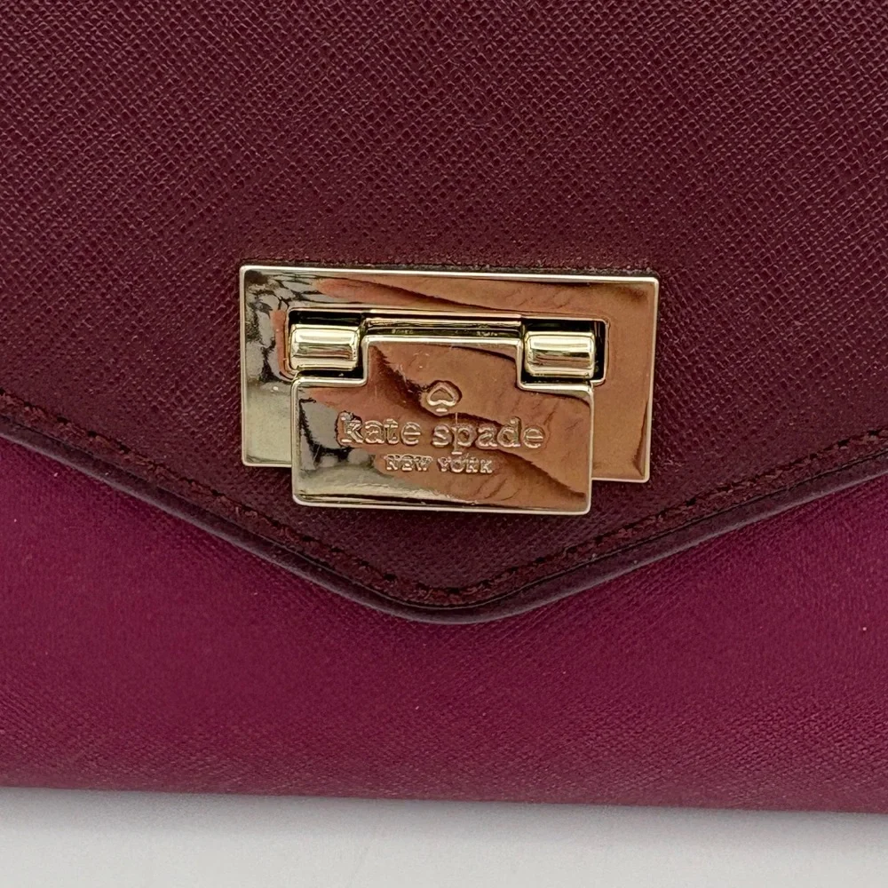 Kate Spade Wesley Place Natalie Leather Envelope Messenger Crossbody Bag Clutch